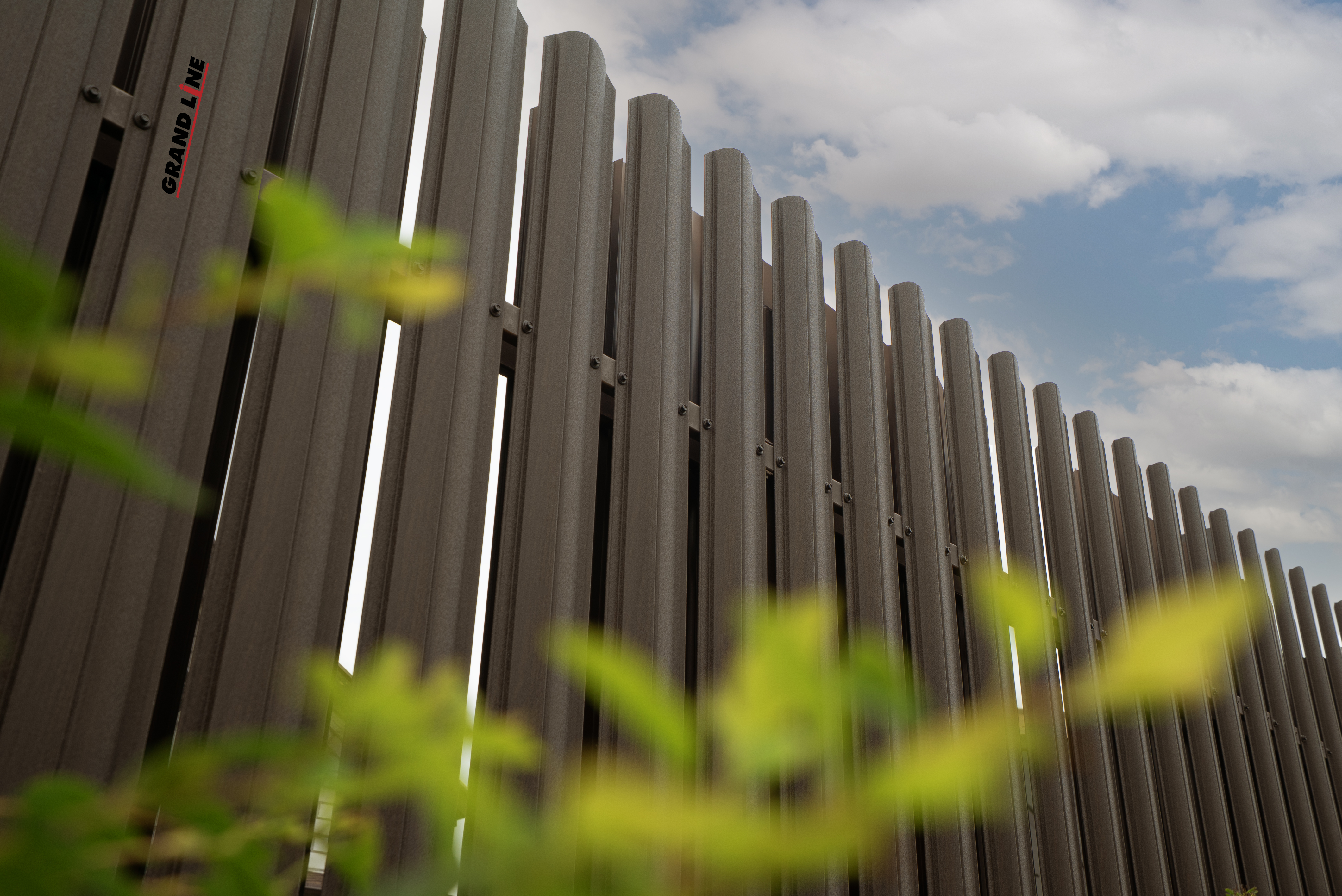 Штакетник Круглый фигурный Grand Line 0,45 Принт Элит Кофейное дерево TwinColor